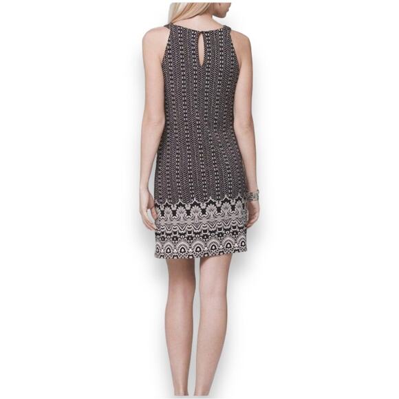 White House Black Market Crochet-Neck Printed Knit Shift Dress Small NWT - Picture 6 of 10